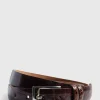 Alligator Belt With Silver Buckle