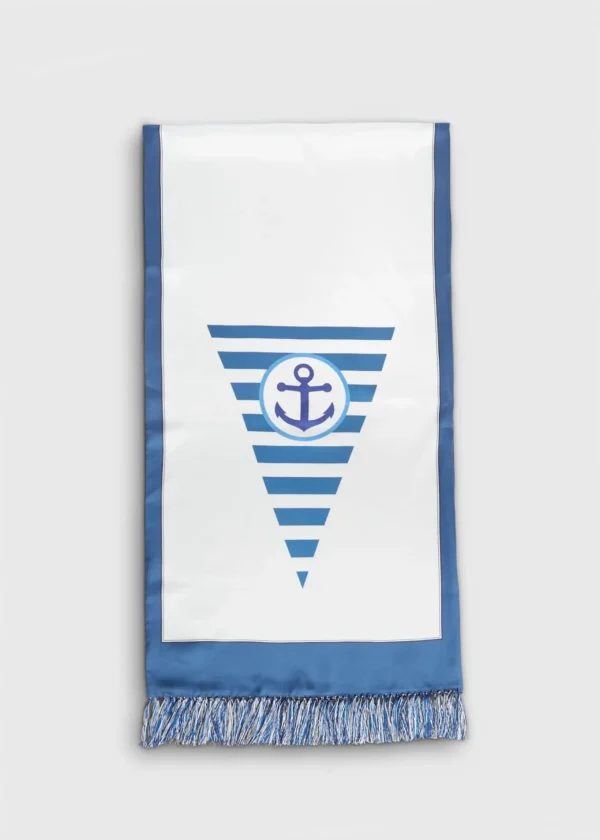 Anchor Printed Silk Scarf
