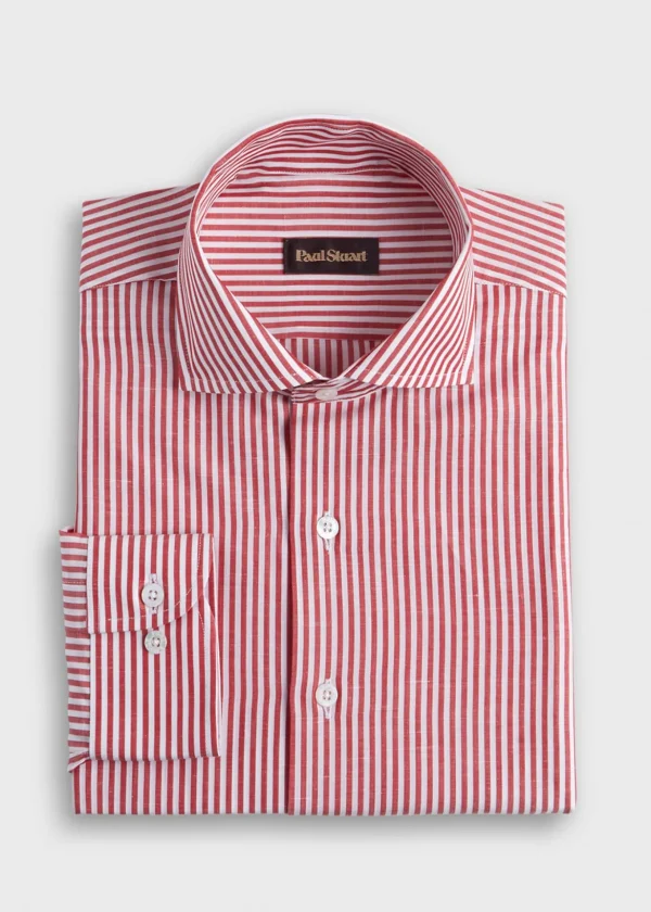 Bengal Stripe Cotton & Linen Sport Shirt
