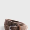 Braided Wool Belt With Suede Trim