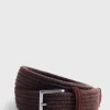 Braided Wool Belt With Suede Trim