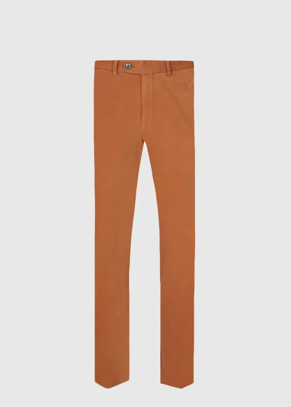 Brushed Cotton Plain Front Newton Pant