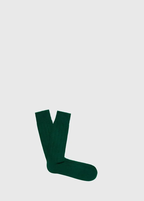 Cashmere Blend Ribbed Sock
