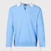 Cashmere Open Collar Polo