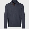 Cashmere Polo With Suede Trim