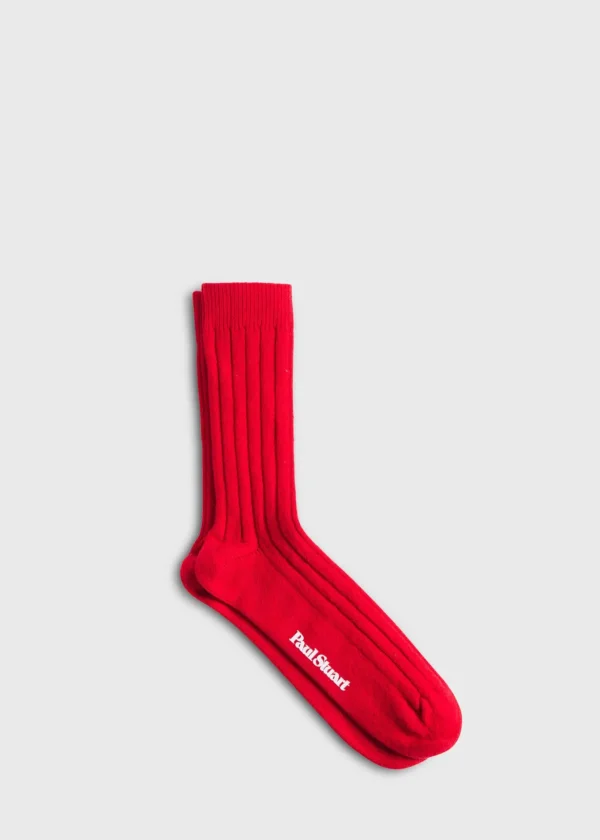 Cashmere Solid Ribbed Sock