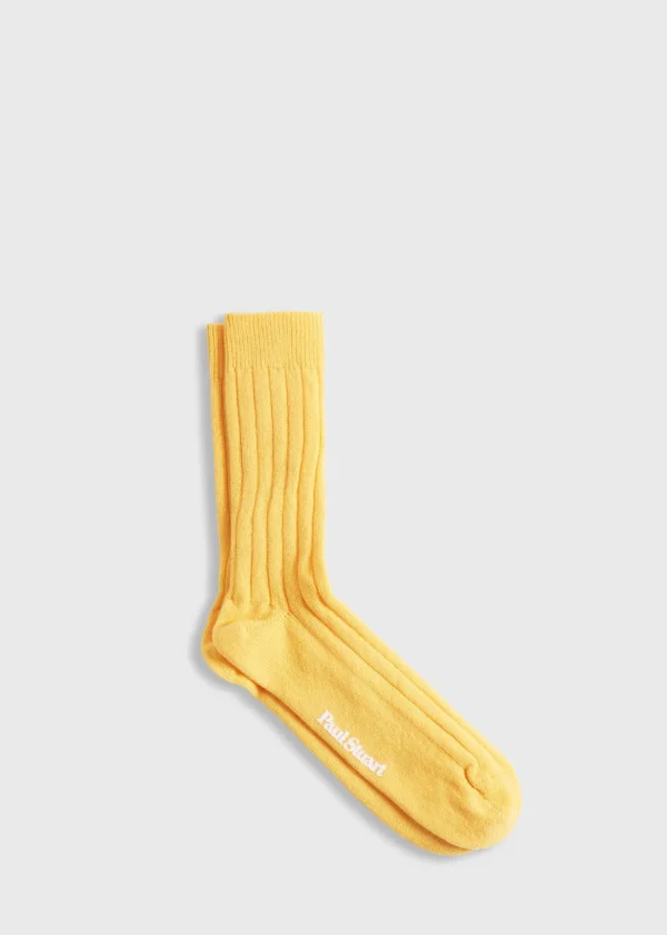 Cashmere Solid Ribbed Sock