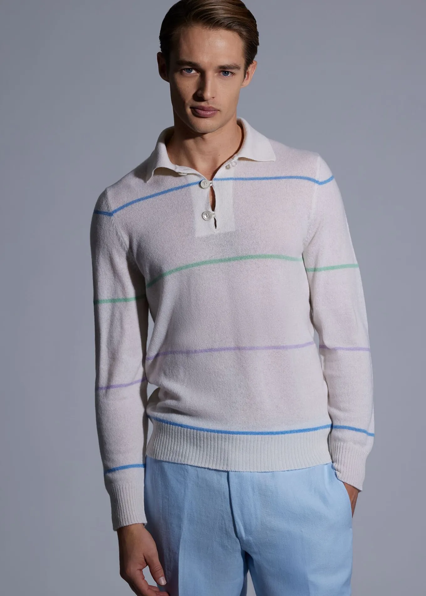 cashmere_stripe_polo_swea_1.webp Cashmere Stripe Polo Sweater