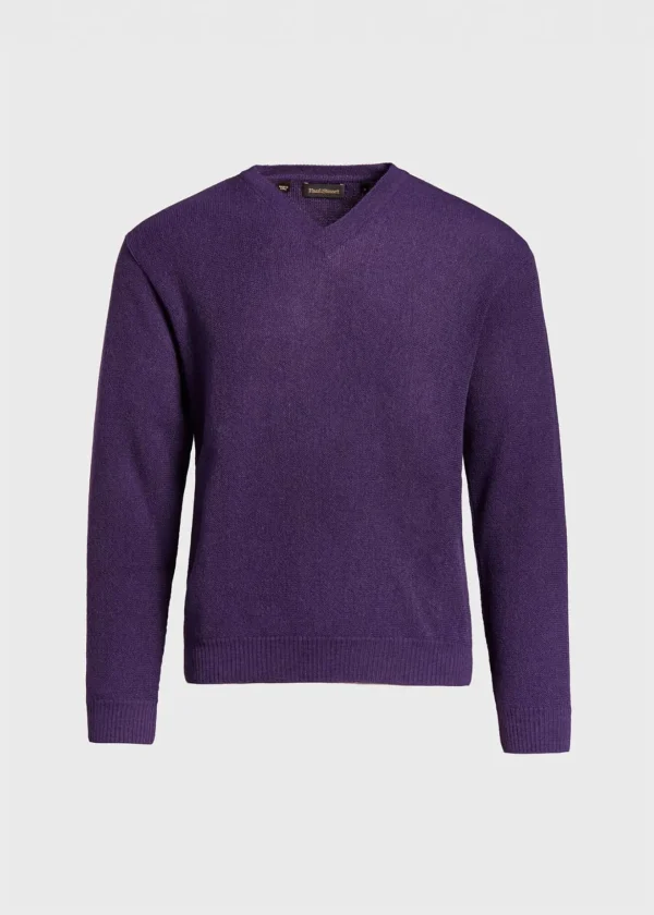 Classic Alpaca Links V-Neck Sweater