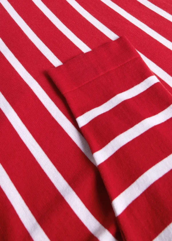 Cotton & Cashmere Boat Neck Stripe Pullover