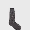 Cotton Blend Argyle Sock