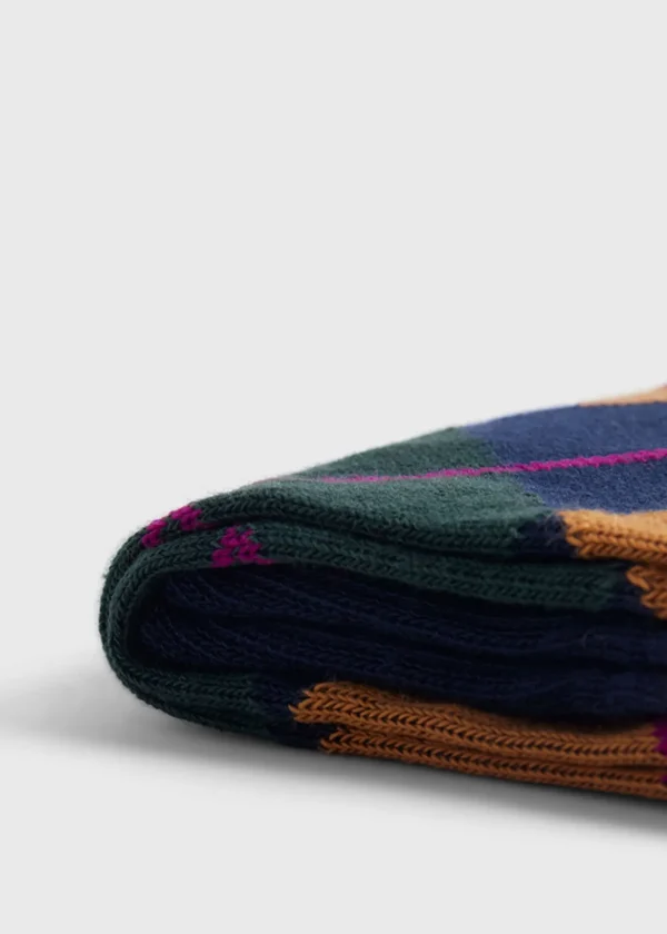 Cotton Blend Argyle Sock
