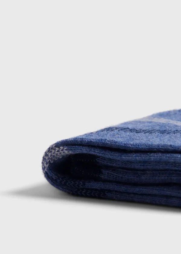 Cotton Blend Argyle Sock