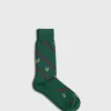 Cotton Crest Motif Sock