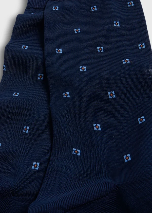 Cotton Deco Motif Sock