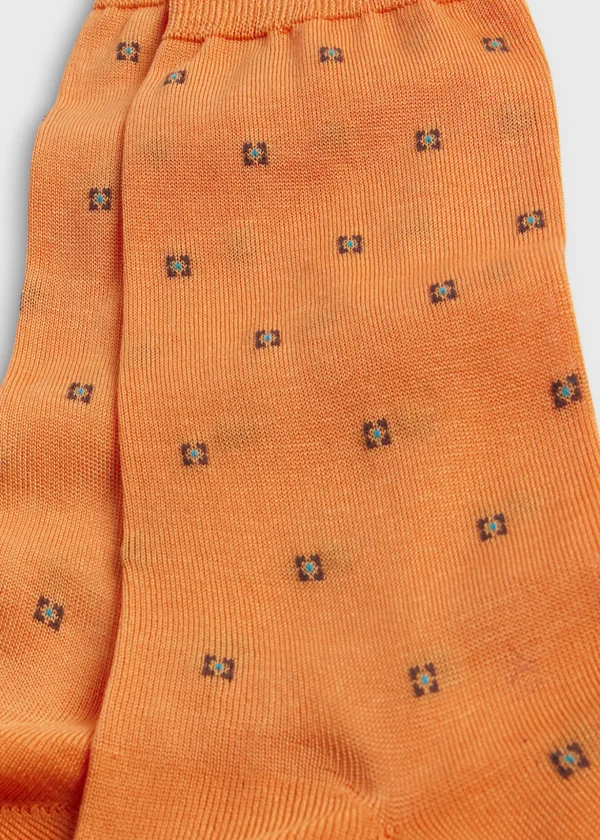 Cotton Deco Motif Sock