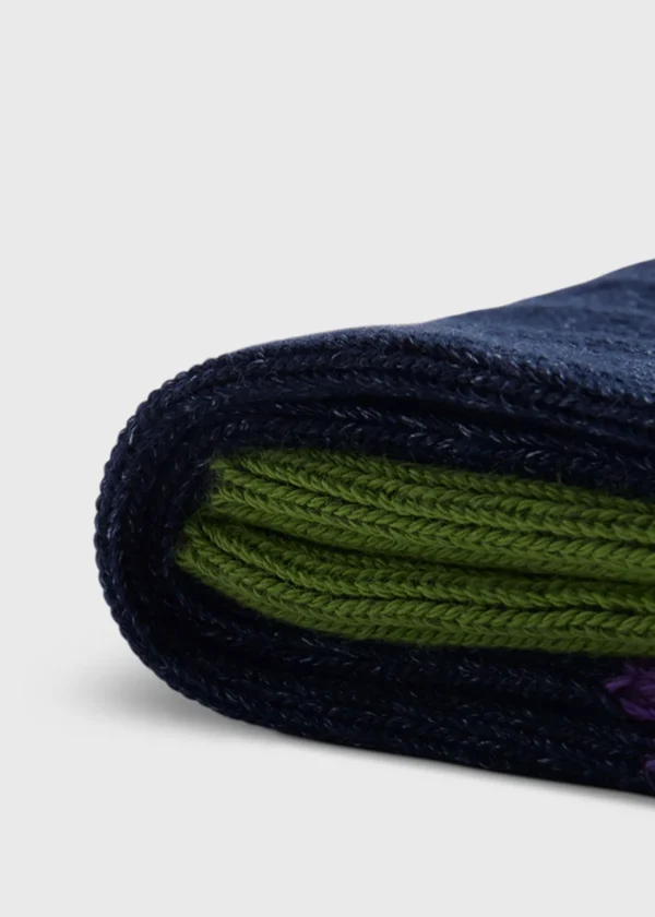 Cotton Denim Melange Sport Sock
