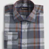 Cotton Flannel Plaid Sport Shirt