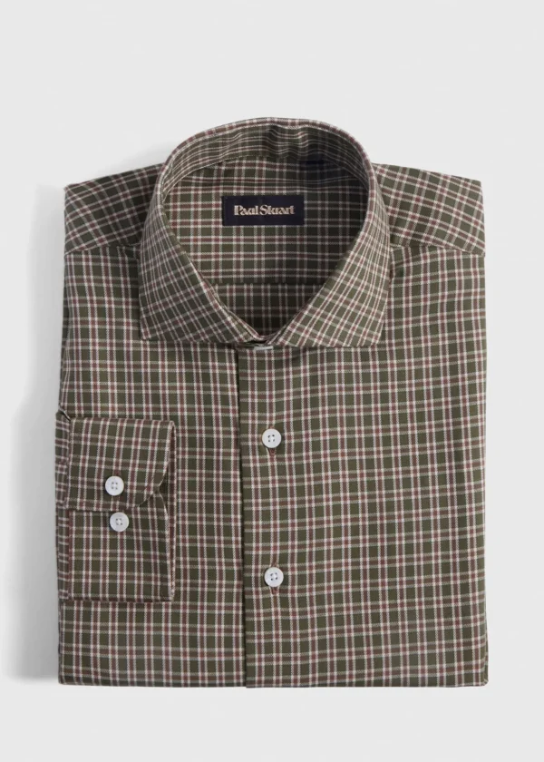 Cotton Flannel Plaid Sport Shirt