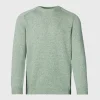Cotton Melange Crewneck Sweater