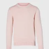 Cotton Mouliné Crewneck Sweater