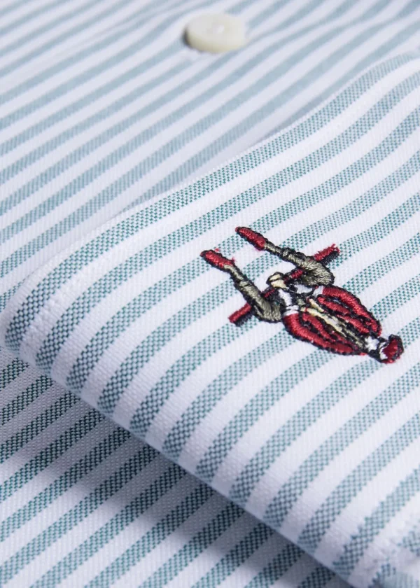 Cotton Oxford Striped Sport Shirt