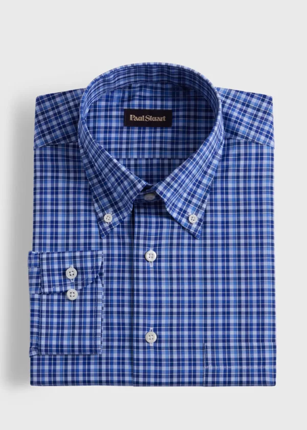 Cotton Plaid Sport Shirt