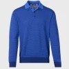 Cotton Stripe Long Sleeve Polo