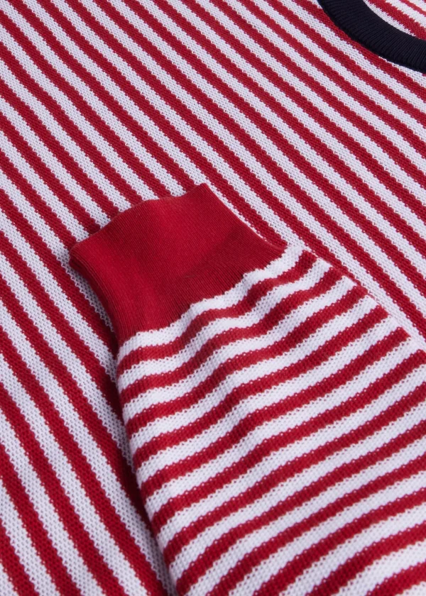 Cotton Striped Crewneck Sweater