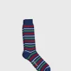Cotton Variegated Multicolor Stripe Sock