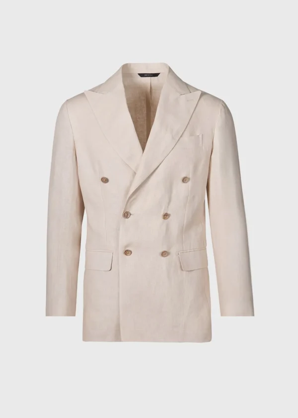 Double Breasted Linen Suit