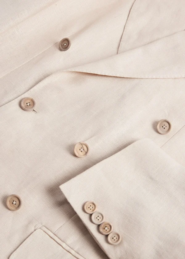 Double Breasted Linen Suit
