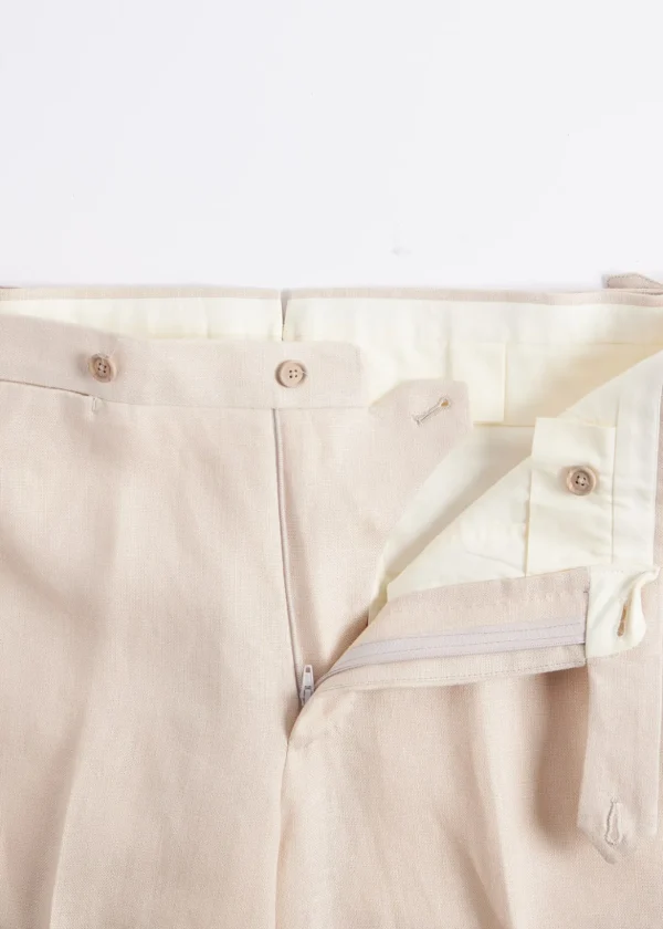 Double Breasted Linen Suit