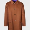 Double Face Contrast Cashmere Coat