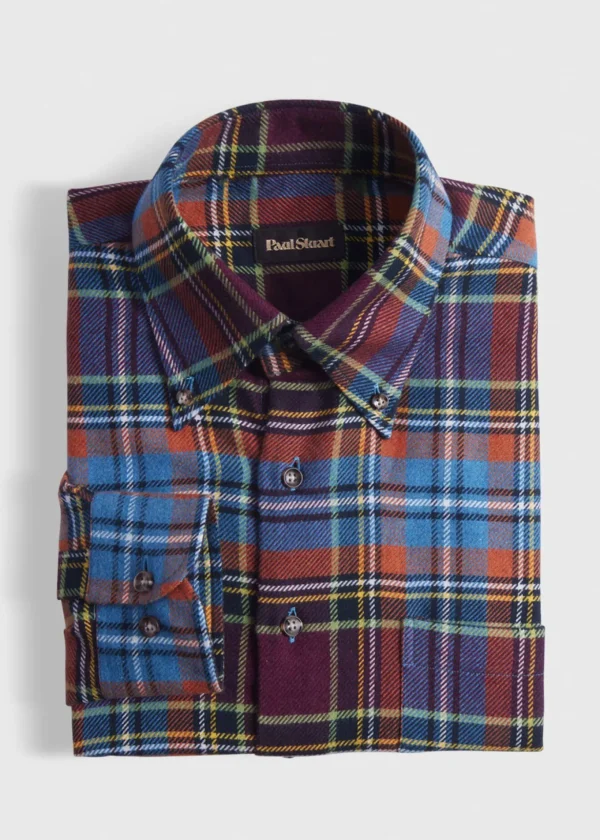 Flannel Plaid Sport Shirt