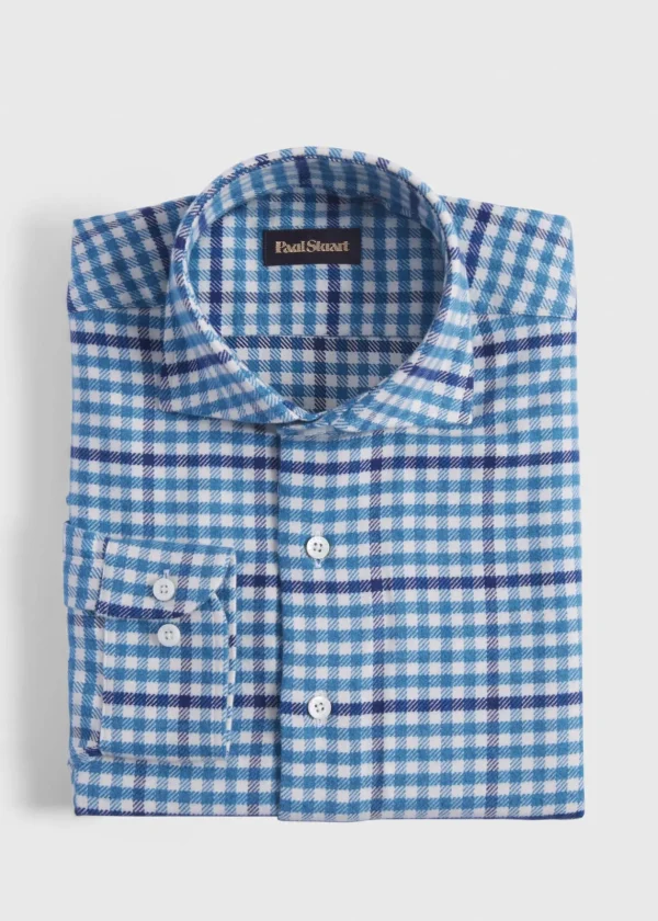 Flannel Small Plaid Sport Shirt