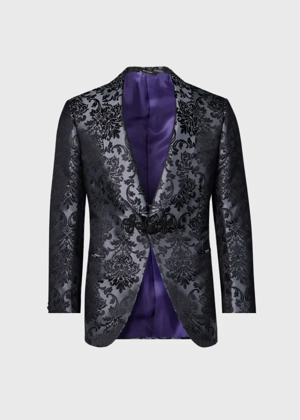 Floral Jacquard Silk Dinner Jacket