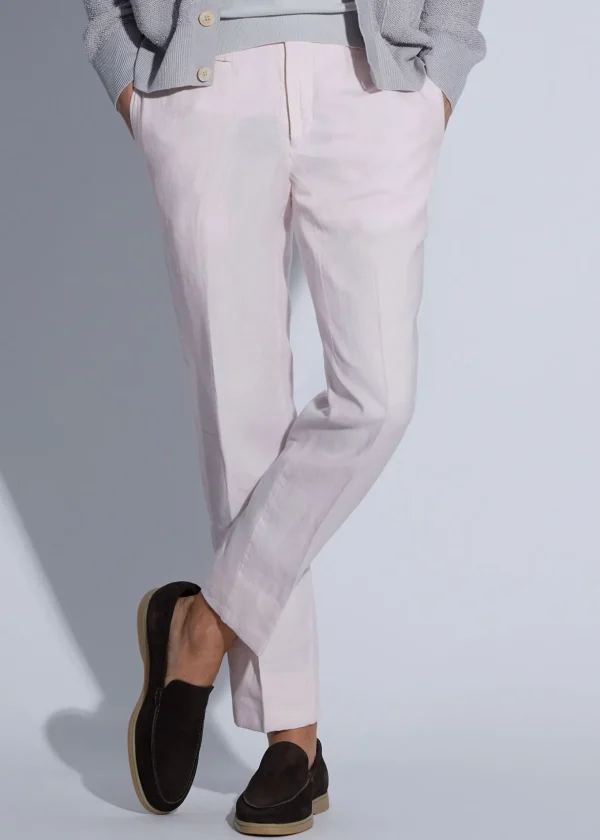 Garment Dyed Linen Trouser