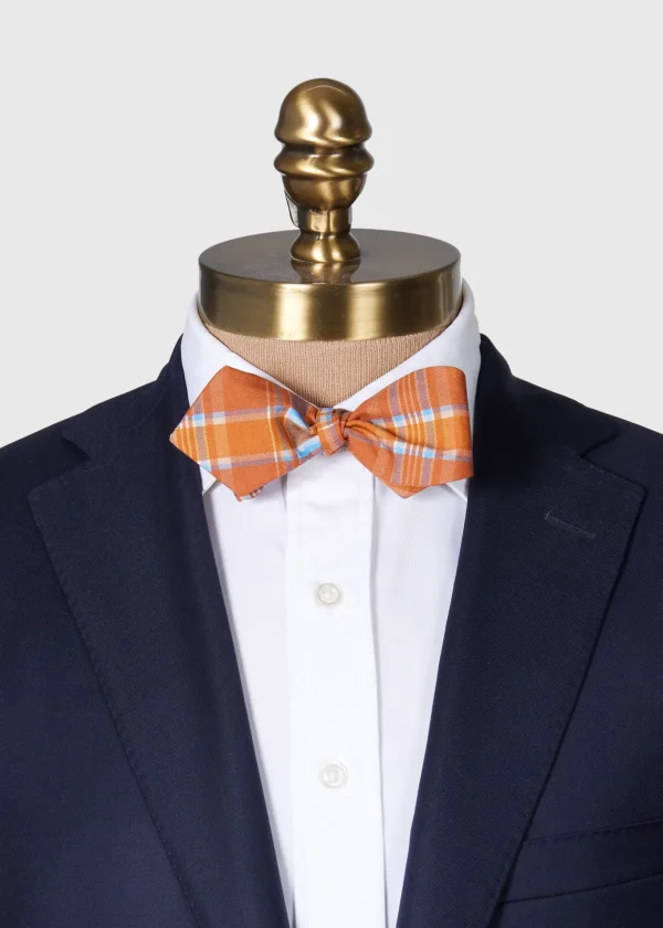 Habotai Silk Plaid Bow Tie