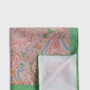 Habotai Silk Summer Paisley Pocket Square
