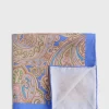 Habotai Silk Summer Paisley Pocket Square