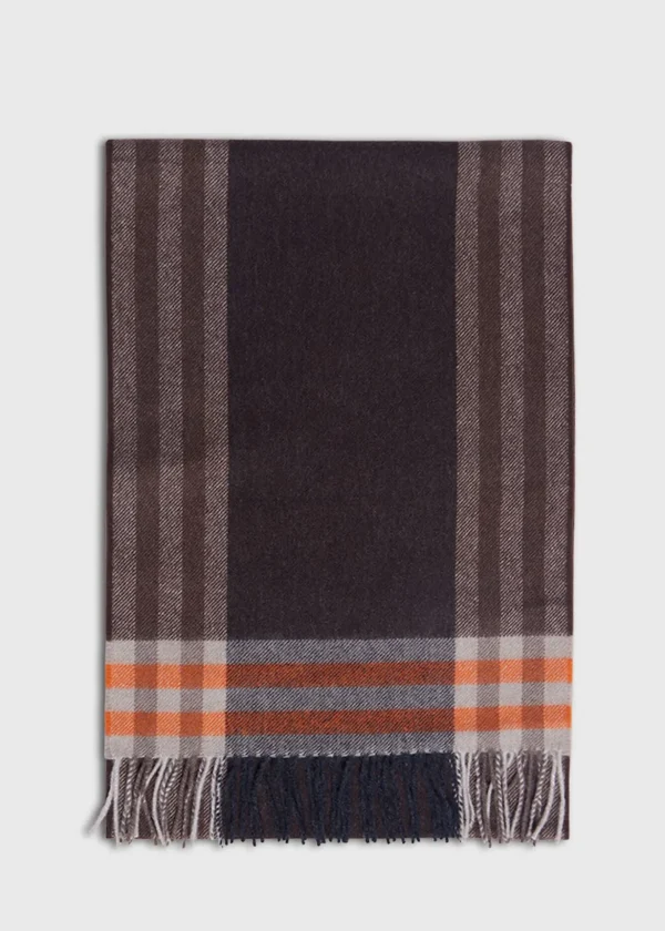 Lambswool & Cashmere Plaid Scarf