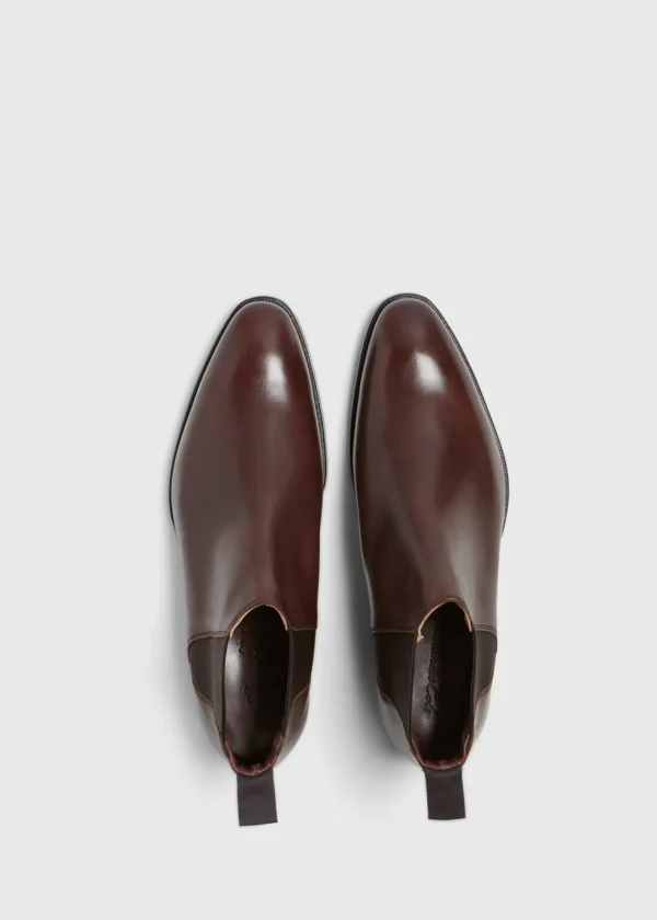 Leather Half Chelsea Boot
