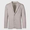 Linen & Cotton Piqué Knit Blazer