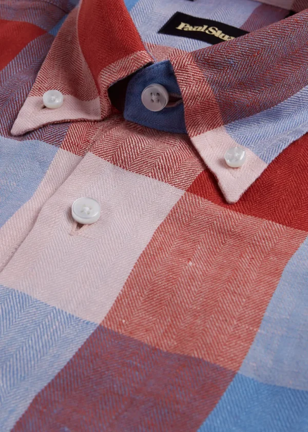 Linen Buffalo Check Sport Shirt