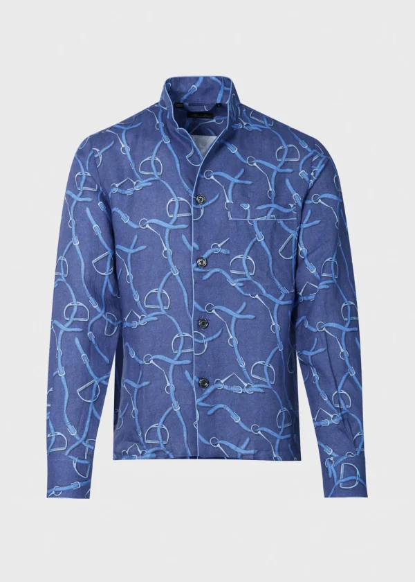Linen Equestrian Print Pajama