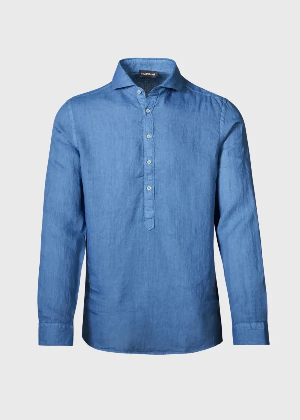Linen Half Placket Sport Shirt