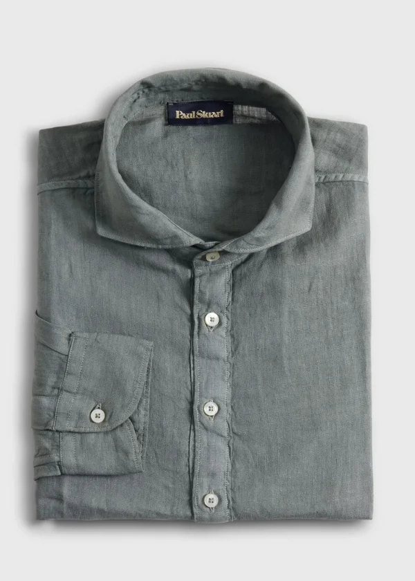 Linen Half Placket Sport Shirt