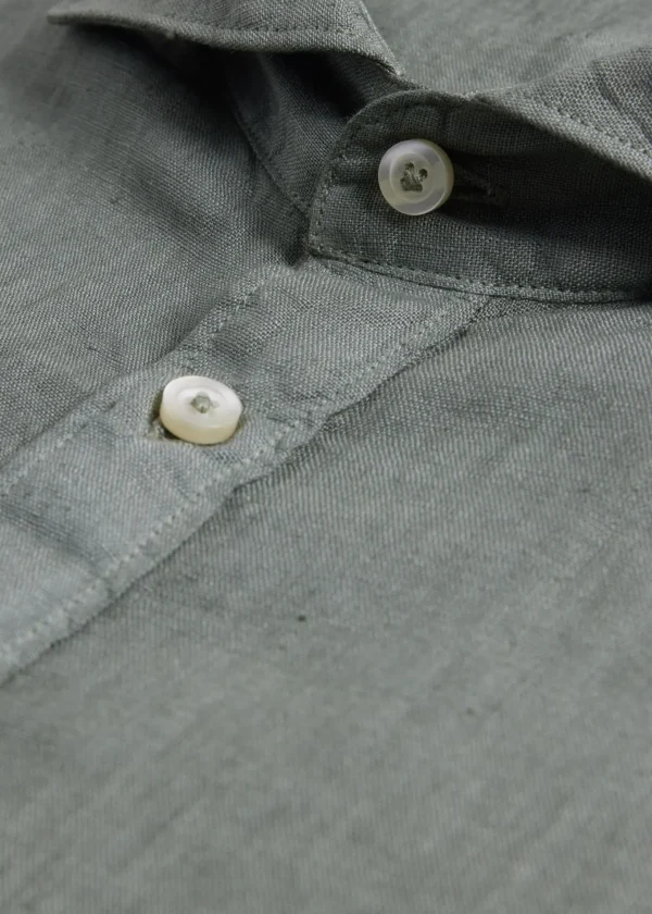 Linen Half Placket Sport Shirt