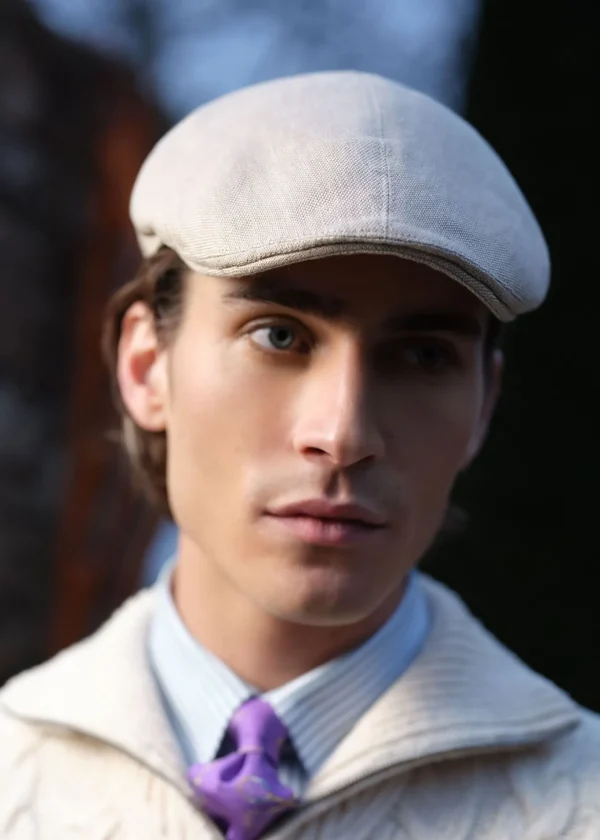 Linen Hopsack Ivy Cap